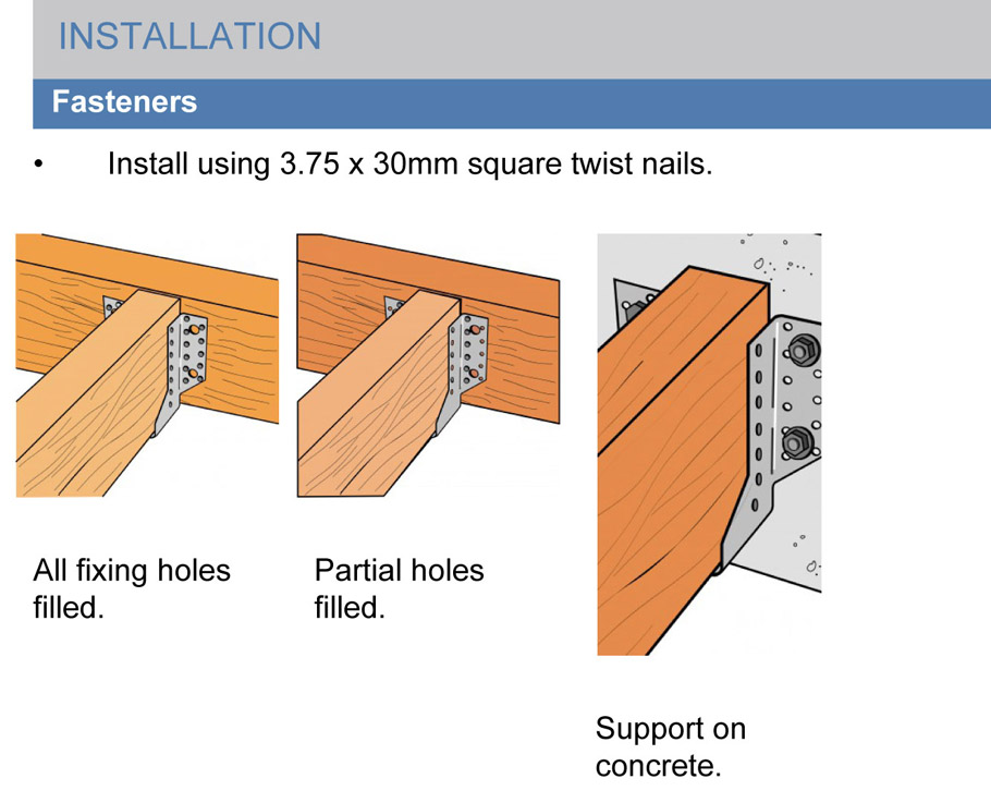 Brick Slips Installation Face Fix Joist Hangers