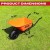 Excel Wheelbarrow 100L Heavy Duty Tyre Wheel Orange HDPE Plastic Tray