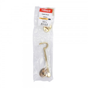 150mm Cabin Hook - Polished Brass Qty Bag 1