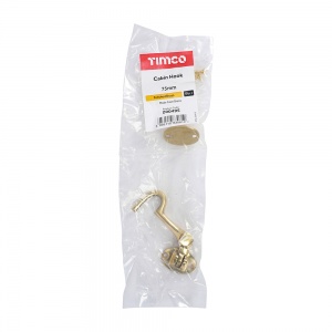 75mm Cabin Hook - Polished Brass Qty Bag 1