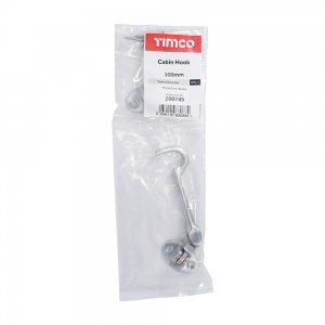 100mm Cabin Hook - Satin Chrome Qty Bag 1