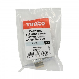 67mm Economy Tubular Latch - Nickel Qty Plain Bag 1