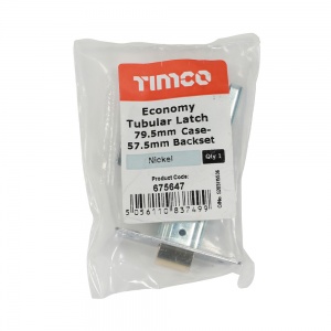 79.5mm Economy Tubular Latch - Nickel Qty Plain Bag 1