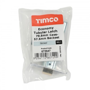 79.5mm Economy Tubular Latch - Nickel Qty Plain Bag 1