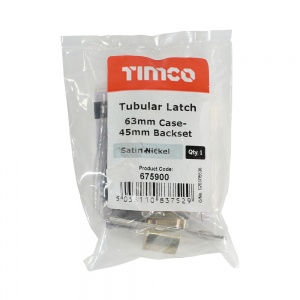 67mm Tubular Latch - Satin Nickel Qty Plain Bag 1