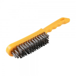 6 Rows Plastic Handle Scratch Brush - Steel Qty Unit 1