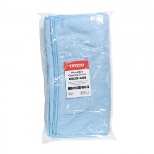 380 x 380mm Microfibre Cleaning Cloths Qty Bag 10