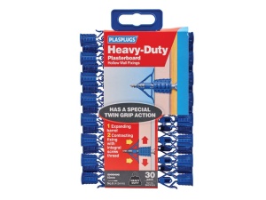 Plasplugs Heavy Duty Plasterboard Fixings (30)