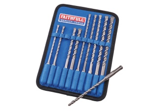 Faithfull 10 Piece SDS Drill Bit Set