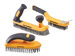 Roughneck 3 Piece Heavy Duty Wire Brush Set