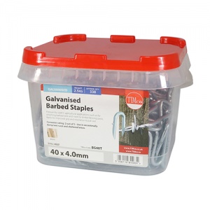 40 x 4.00 Barbed Staples - Galvanised 2.5 KG