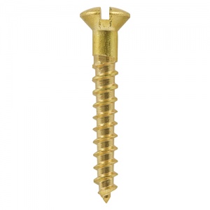 8 x 2 Brass Timber Screw SLOT R CSK 200 PCS