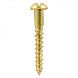 8 x 1 Brass Timber Screw SLOT RND 200 PCS