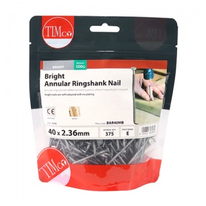 40 x 2.36 Annular Ringshank Nail -Bright 0.5 KG