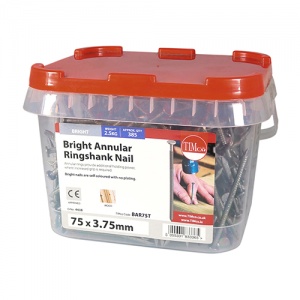 75 x 3.75 Annular Ringshank Nail -Bright 2.5 KG