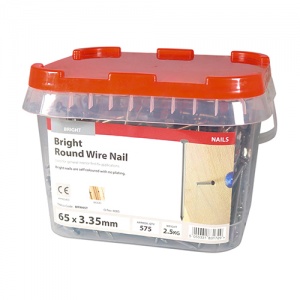 65 x 3.35 Round Wire Nail - Bright 2.5 KG