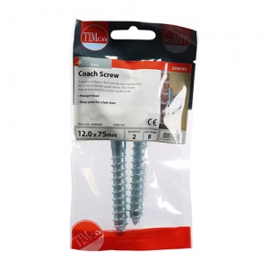 6.0 x 50 Coach Screws - Hex - Zinc Qty TIMpac 10