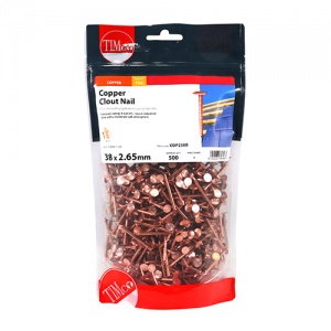 38 x 2.65 Clout Nail - Copper 1 KG