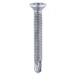 M4 x 19 S/Drill PVC Screw CSK - BZP 1000 PCS