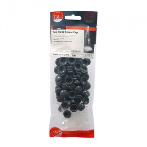 To Fit 3.5 to 4.2 Screw Two Piece Screw Cap - Grey 100 PCS