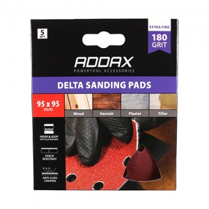 95 x 95mm Delta Sanding Pads P180 5 PCS