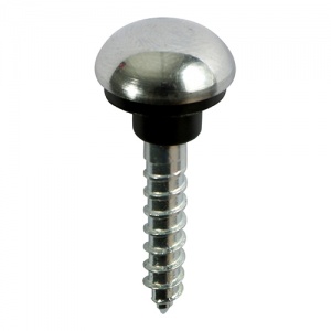 8 x 1 1/4 Mirror Screws - Zinc - Chrome Dome Qty TIMpac 10