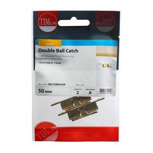 43mm Double Ball Catches - Electro Brass Qty TIMpac 2