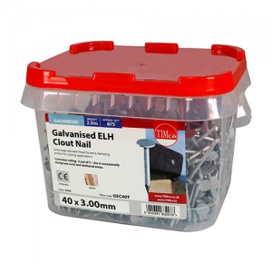 13 x 3.00 Clout Nail ELH - Galvanised 25 KG