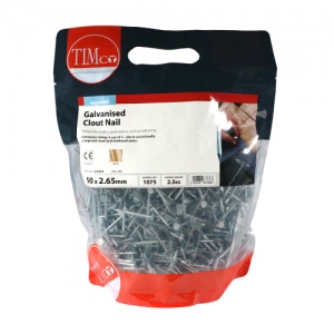 50 x 2.65 Clout Nails - Galvanised 2.5 KG