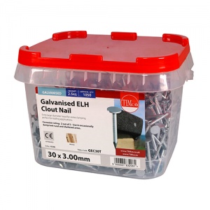 30 x 3.00 Clout Nail ELH - Galvanised 2.5 KG