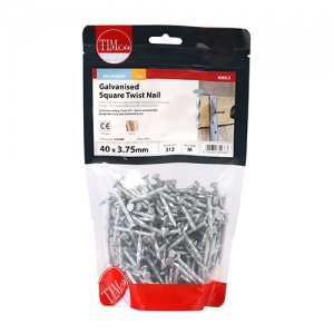 40 x 3.75 Square Twist Nail - Galvanised 1 KG