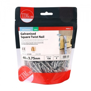 40 x 3.75 Square Twist Nail - Galvanised 0.5 KG