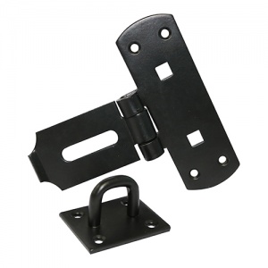 6'' Heavy Vertical Hasp-Staple BLK 1 EA