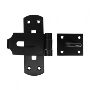 6'' Heavy Vertical Hasp-Staple BLK 1 EA