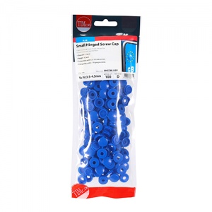 To fit 3.0 to 4.5 Screw Small Hinged Screw Cap - Blue 100 PCS