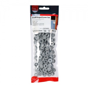 To fit 5.0 to 6.0 Screw Large Hinged Screw Cap -L Grey 50 PCS