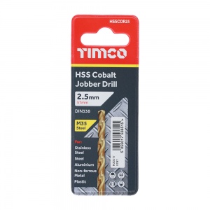 2.5mm HSS-CO Jobber Drill Bit Cobalt 1 EA