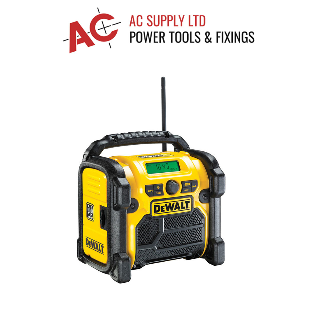 Dewalt DCR020 DAB Digital Radio 240V & Li-ion Bare Unit