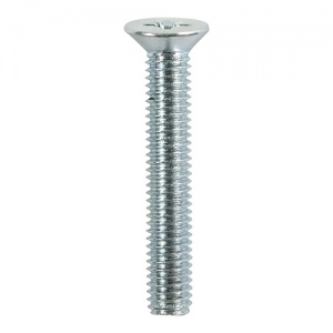 M4 x 10 Machine Screw PZ2 CSK Zinc 100 PCS