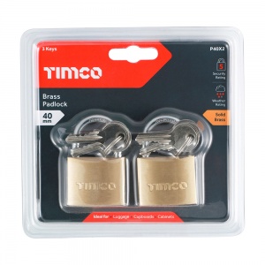 40mm Brass Padlock 2 PCS