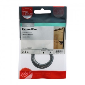 0.92Dia x 3.6M Picture Wire - Zinc Qty TIMpac 1