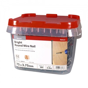 100 x 4.50 Round Wire Nail - Bright 25 KG