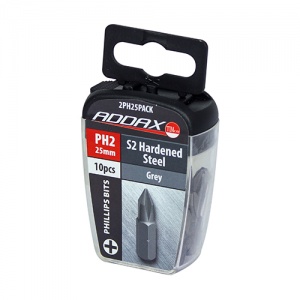 No.2 x 25 Phillips Driver Bit - S2 Grey 100 PCS