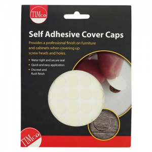 13mm Adhesive Caps Ivory 112 PCS