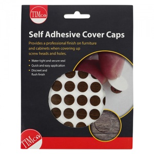 13mm Adhesive Caps Mahogany 112 PCS