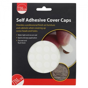 13mm Adhesive Caps White Matt 112 PCS