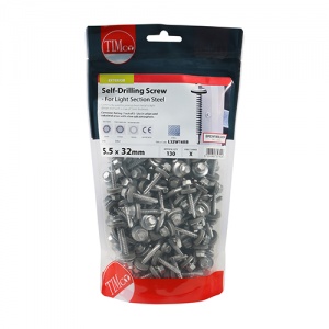 5.5 x 25 Hex No.3 S/D Screw W16 Bag SO 140 PCS