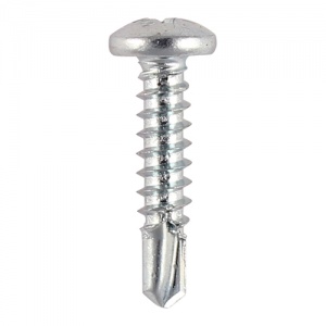 6 x 1 Metal Construction Sheet & Stud Screws - PH - Pan - Self-Drilling - Zinc Qty Box 1000