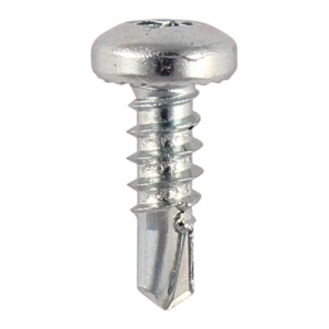 8 x 1/2 Metal Construction Sheet & Stud Screws - SQ - Pan - Self-Drilling - Zinc Qty Box 1000