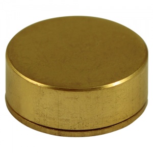 14mm Brass Screw Cap - Pol Brass 4 PCS